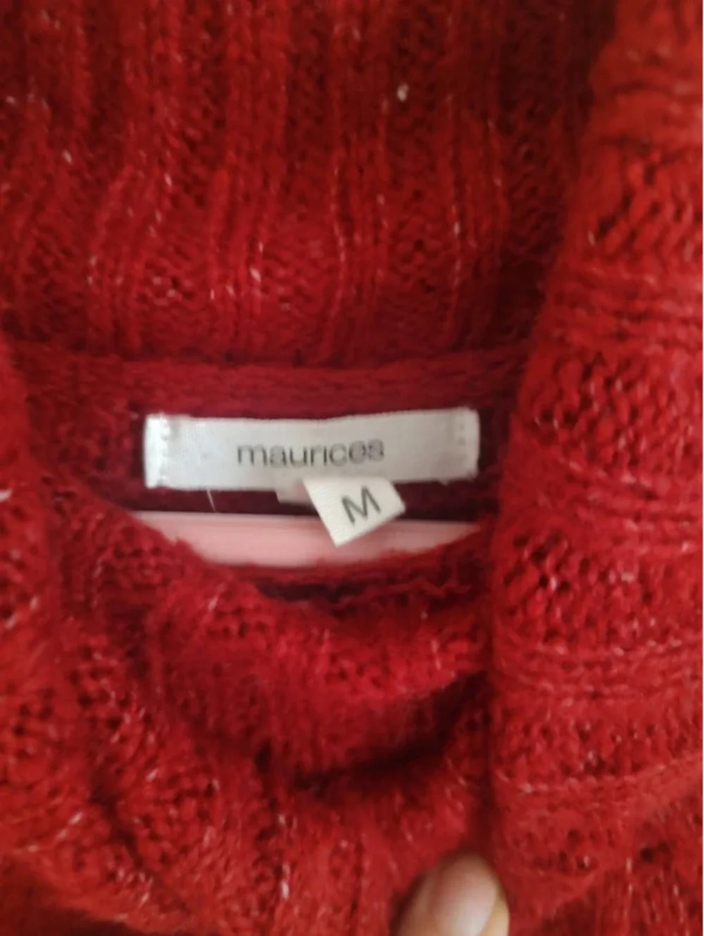 Maurices Red Knit Turtleneck Sweater Size M